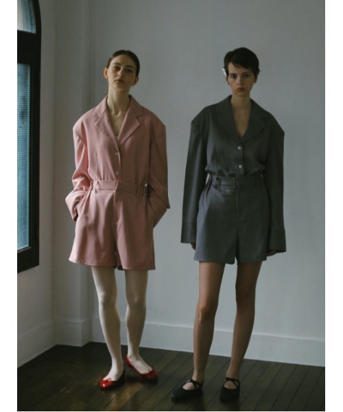 AMAIL（アマイル）の「Power shoulder shirt（シャツ/ブラウス・レディース・グレー/ピンク・FREE）」の19枚目の写真