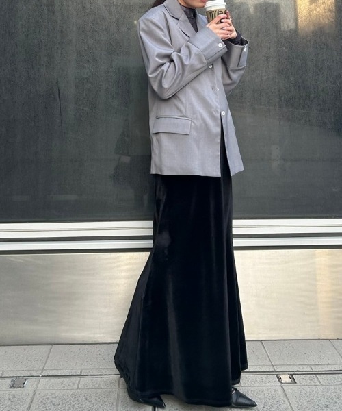 AMAIL（アマイル）の「Power shoulder shirt（シャツ/ブラウス・レディース・グレー/ピンク・FREE）」の22枚目の写真