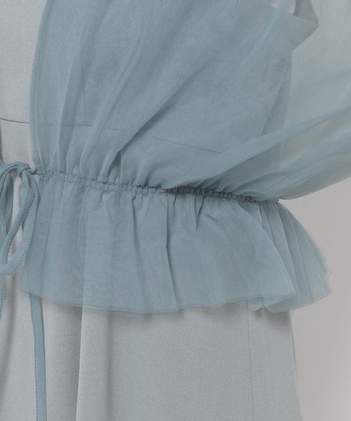 mysty woman（ミスティウーマン）の「チュールボレロSETキャミワンピース　113262（ワンピース・レディース・アイボリー/ブラック/ブルー系その他・FREE）」の21枚目の写真