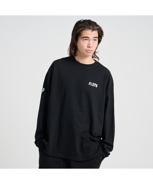 FLASH PACKER(フラッシュパッカー)の「FLASH PACKER フラッシュパッカー/ ビッグシルエット胸ポケットT 長袖Tシャツ XLT-AD(Tシャツ/カットソー・メンズ・グレー/ブラック・MEDIUM/LARGE/X-LARGE)」の5枚目の写真
