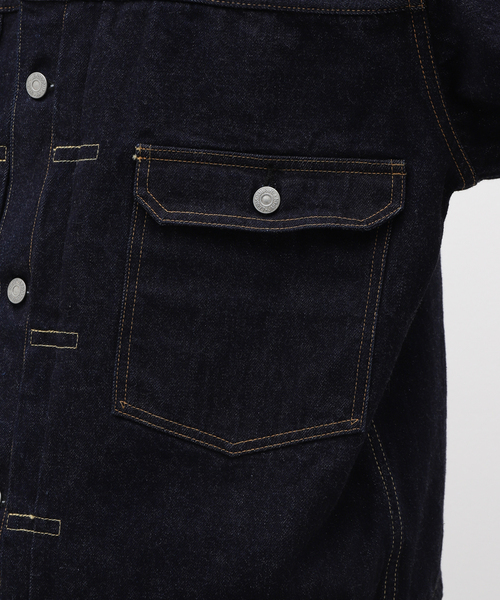 LENO(リノ)の「LENO / リノ BRENDA BIG TRUCKER JACKET H2401-JJ003(デニムジャケット・メンズ・ネイビー・LARGE/MEDIUM)」の10枚目の写真