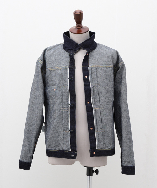 LENO(リノ)の「LENO / リノ BRENDA BIG TRUCKER JACKET H2401-JJ003(デニムジャケット・メンズ・ネイビー・LARGE/MEDIUM)」の14枚目の写真