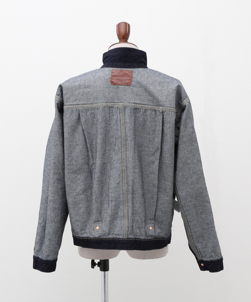 LENO(リノ)の「LENO / リノ BRENDA BIG TRUCKER JACKET H2401-JJ003(デニムジャケット・メンズ・ネイビー・LARGE/MEDIUM)」の15枚目の写真