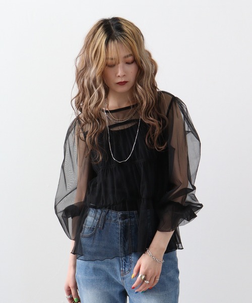 A.N.L(エーエヌエル レーベル)の「A.N.L ナイロントップス(シャツ/ブラウス・レディース・ライトグリーン/ブラック/カーキ・38)」の16枚目の写真