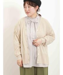 Samansa Mos2 | 【UV・マシンウォッシャブル】ゆるVネックカーディガン(カーディガン/ボレロ)