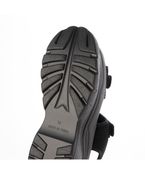 Mafmof（マフモフ）の「Mafmof(マフモフ)9cm厚底フラットソールラインストーンビジュースポーツサンダル（サンダル・レディース・ホワイト/ブラック・S/M/L/LL）」の19枚目の写真