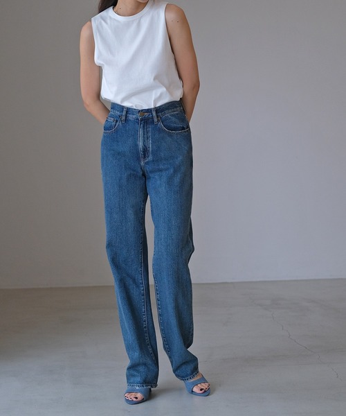 AKTE（アクテ）の「ボックスタンクトップ（Tシャツ/カットソー・レディース・ネイビー/ホワイト/ピンク/ブラック・FREE）」の5枚目の写真