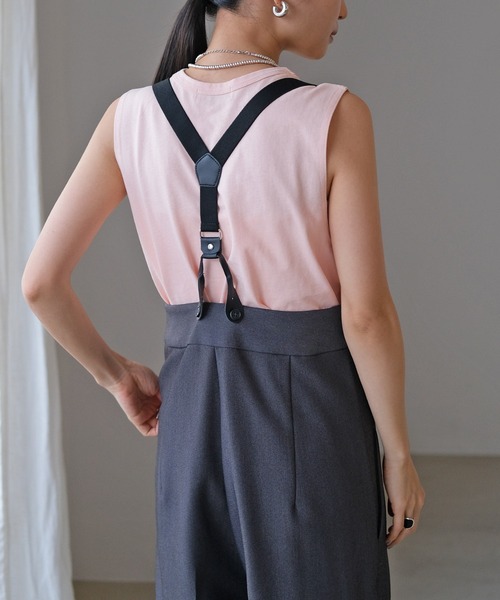 AKTE（アクテ）の「ボックスタンクトップ（Tシャツ/カットソー・レディース・ネイビー/ホワイト/ピンク/ブラック・FREE）」の11枚目の写真