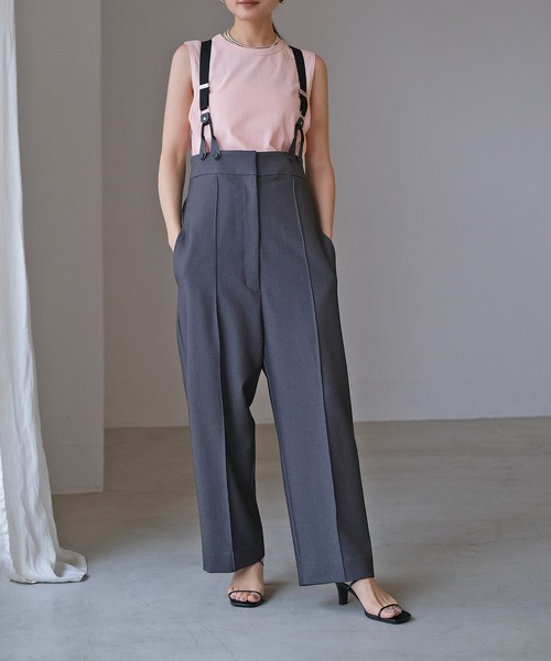 AKTE（アクテ）の「ボックスタンクトップ（Tシャツ/カットソー・レディース・ネイビー/ホワイト/ピンク/ブラック・FREE）」の12枚目の写真