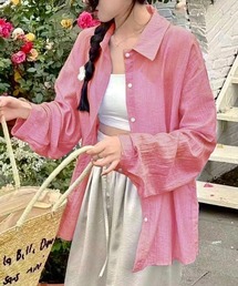 ミニスタッズ付きプレーンシャツ