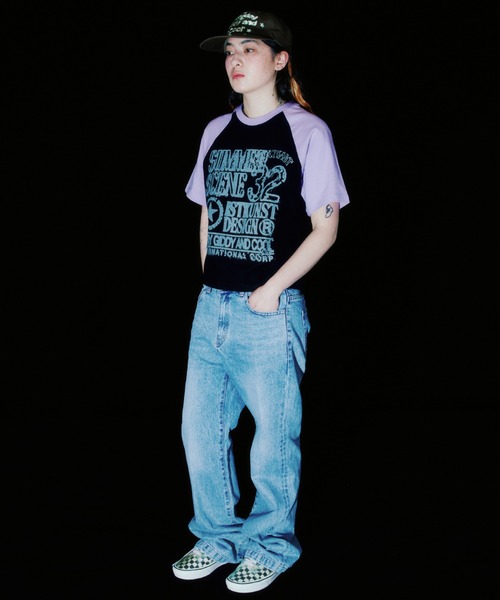 ISTKUNST(イストクンスト)の「A'GEM/9 × .kom 『ISTKUNST/イストクンスト』 PRINT RAGLAN TEE/ プリント ラグラン Tシャツ(Tシャツ/カットソー・メンズ・ブラック/カーキ・S/L)」の8枚目の写真