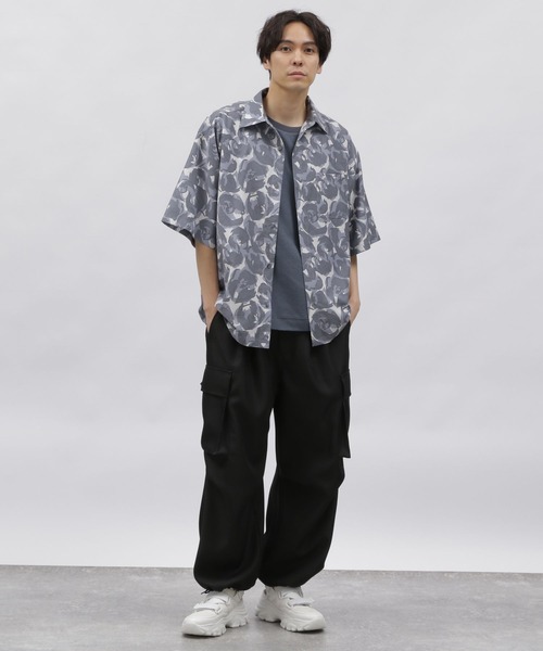 サチコ♥️　レオナール 総花柄 シルク ウール 長袖 カットソー L セール】アソート総柄シャツ / 111853（シャツ/ブラウス