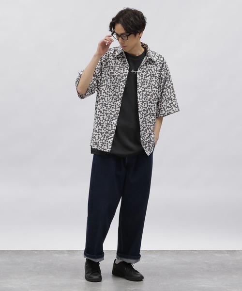 サチコ♥️　レオナール 総花柄 シルク ウール 長袖 カットソー L mame kurogouchi(マメクロゴウチ) 25SS【Floral Jacquard Hight