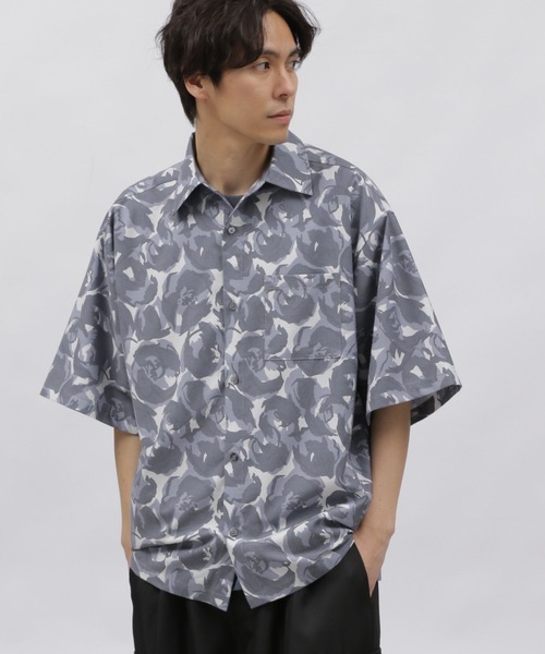 サチコ♥️　レオナール 総花柄 シルク ウール 長袖 カットソー L セール】アソート総柄シャツ / 111853（シャツ/ブラウス