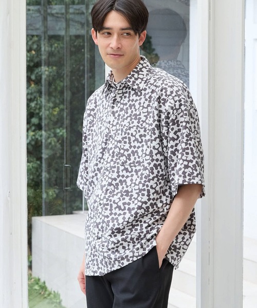 サチコ♥️　レオナール 総花柄 シルク ウール 長袖 カットソー L セール】アソート総柄シャツ / 111853（シャツ/ブラウス