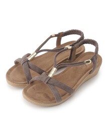 SHOO・LA・RUE | 【ふかふか中敷き】片手で履ける Yストラップサンダル(サンダル)