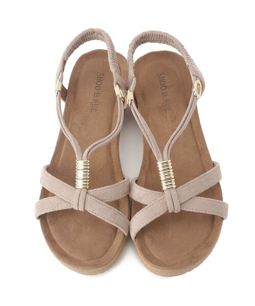 SHOO・LA・RUE(シューラルー)の「◆【ふかふか中敷き】片手で履ける Yストラップサンダル(サンダル・レディース・チャコールグレー/サンドベージュ/ダークオレンジ/カーキ/ブルー/イエロー・35/45)」の11枚目の写真