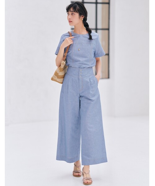 SHOO・LA・RUE(シューラルー)の「◆【ふかふか中敷き】片手で履ける Yストラップサンダル(サンダル・レディース・チャコールグレー/サンドベージュ/ダークオレンジ/カーキ/ブルー/イエロー・35/45)」の22枚目の写真