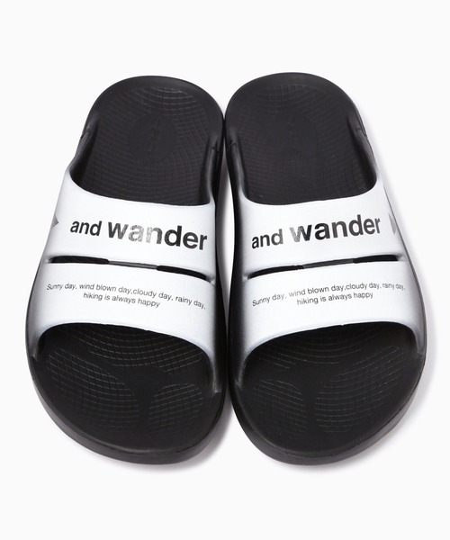and wander(アンドワンダー)の「【入庫禁止】and wander/アンドワンダー×OOFOS/ウーフォス recovery sandal スライドサンダル リカバリーサンダル(サンダル・メンズ・ブラック・26/27/28)」の10枚目の写真