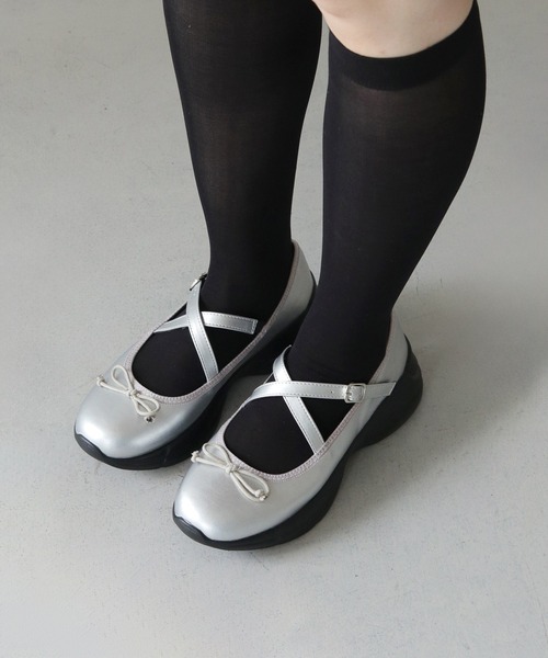 【セール】【nomnom】リボン厚底メリジェーンローファー（ローファー）｜nomnom（ノムノム）