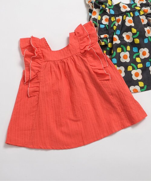 BREEZE（ブリーズ）の「フリルチュニック（チュニック・キッズ・オフホワイト/イエロー/グリーン/オレンジ/チャコール・90/100/110/120/80/130/140）」の5枚目の写真