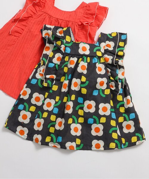 BREEZE（ブリーズ）の「フリルチュニック（チュニック・キッズ・オフホワイト/イエロー/グリーン/オレンジ/チャコール・90/100/110/120/80/130/140）」の3枚目の写真