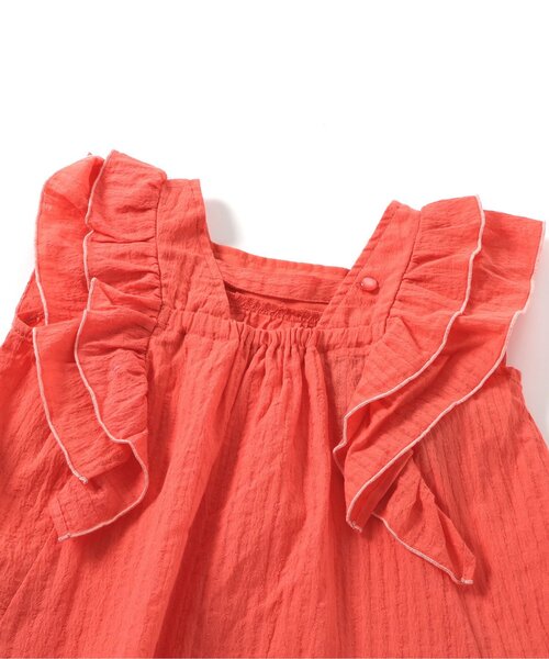 BREEZE（ブリーズ）の「フリルチュニック（チュニック・キッズ・オフホワイト/イエロー/グリーン/オレンジ/チャコール・90/100/110/120/80/130/140）」の10枚目の写真