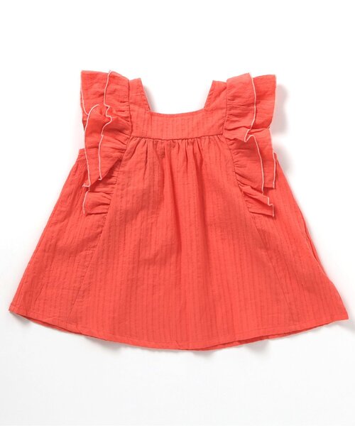 BREEZE（ブリーズ）の「フリルチュニック（チュニック・キッズ・オフホワイト/イエロー/グリーン/オレンジ/チャコール・90/100/110/120/80/130/140）」の16枚目の写真