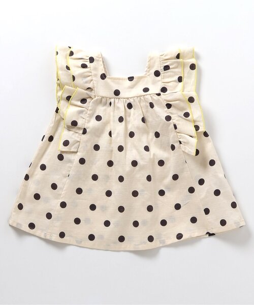 BREEZE（ブリーズ）の「フリルチュニック（チュニック・キッズ・オフホワイト/イエロー/グリーン/オレンジ/チャコール・90/100/110/120/80/130/140）」の17枚目の写真