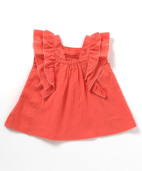 BREEZE（ブリーズ）の「フリルチュニック（チュニック・キッズ・オフホワイト/イエロー/グリーン/オレンジ/チャコール・90/100/110/120/80/130/140）」の20枚目の写真