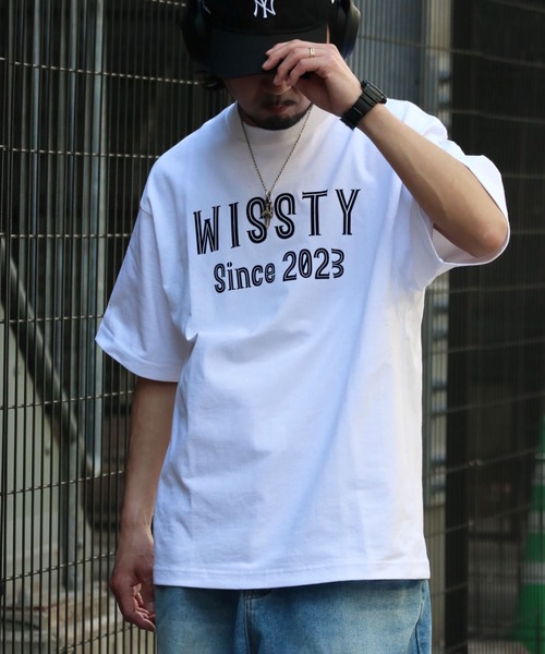 wissty(ウィスティー)の「wissty-フロッキープリントTEE(Tシャツ/カットソー・メンズ・イエロー/ブラック/ホワイト・L/M)」の4枚目の写真