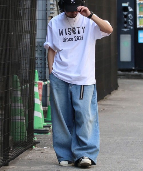 wissty(ウィスティー)の「wissty-フロッキープリントTEE(Tシャツ/カットソー・メンズ・イエロー/ブラック/ホワイト・L/M)」の6枚目の写真