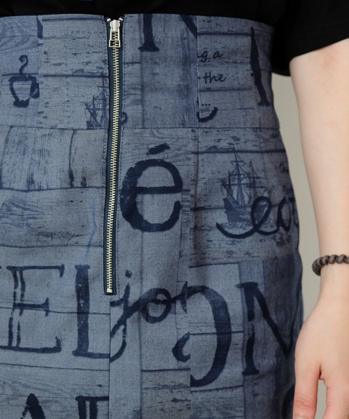 DOLLUPOOPS（ドールアップウップス）の「デニムプリントIラインスカート（デニムスカート・レディース・ネイビー・38）」の18枚目の写真