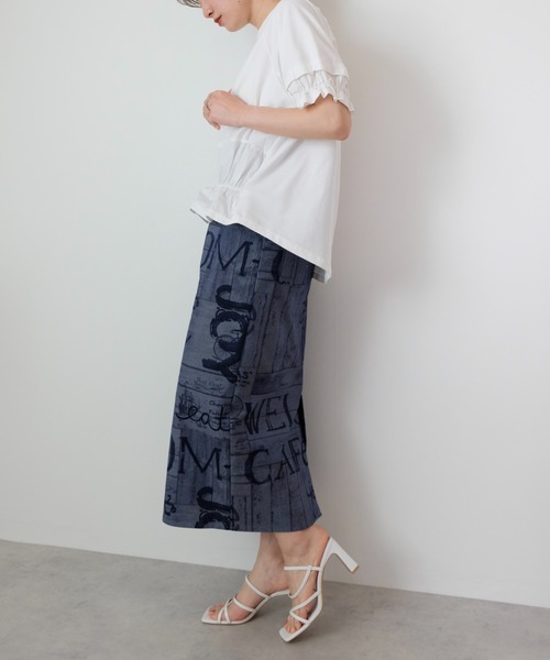 DOLLUPOOPS（ドールアップウップス）の「デニムプリントIラインスカート（デニムスカート・レディース・ネイビー・38）」の5枚目の写真