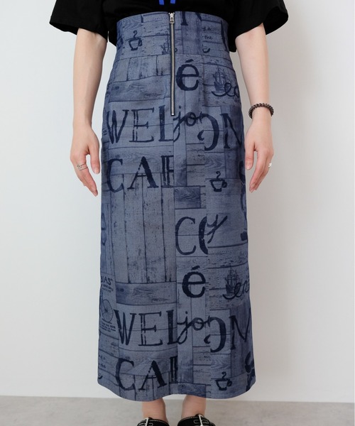 DOLLUPOOPS（ドールアップウップス）の「デニムプリントIラインスカート（デニムスカート・レディース・ネイビー・38）」の15枚目の写真