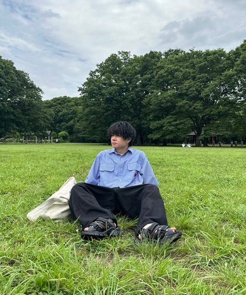 ADAMASTE（アダマスト）の「ハートバルーン刺繍ストライプシャツ（シャツ/ブラウス・メンズ・ホワイト系その他/ブルー系その他・LARGE/MEDIUM）」の3枚目の写真