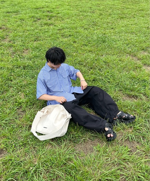 ADAMASTE（アダマスト）の「ハートバルーン刺繍ストライプシャツ（シャツ/ブラウス・メンズ・ホワイト系その他/ブルー系その他・LARGE/MEDIUM）」の6枚目の写真