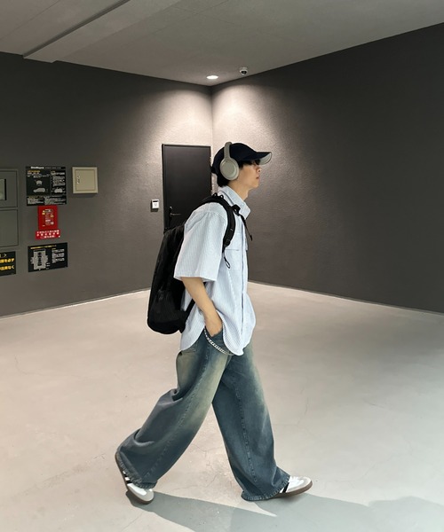 ADAMASTE（アダマスト）の「ハートバルーン刺繍ストライプシャツ（シャツ/ブラウス・メンズ・ホワイト系その他/ブルー系その他・LARGE/MEDIUM）」の16枚目の写真