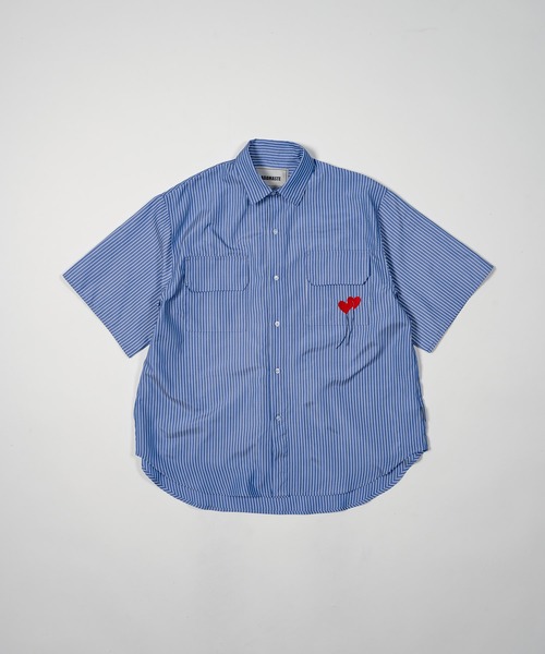 ADAMASTE（アダマスト）の「ハートバルーン刺繍ストライプシャツ（シャツ/ブラウス・メンズ・ホワイト系その他/ブルー系その他・LARGE/MEDIUM）」の17枚目の写真