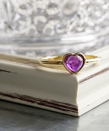 itam（アイタム）の「【itam】アイタム/ NATURAL STONE ハート天然石 ブラスリング（リング）」