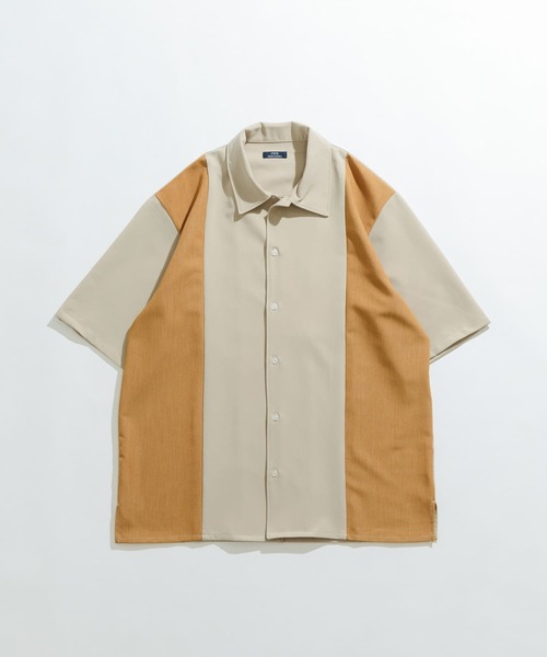 ITEMS URBANRESEARCH(アイテムズ アーバンリサーチ)の「接触冷感TRストレッチ切替半袖シャツ(シャツ/ブラウス・メンズ・ブラック/ライトベージュ/グレー/ブラック系その他・MEDIUM/LARGE)」の4枚目の写真