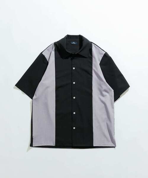 ITEMS URBANRESEARCH(アイテムズ アーバンリサーチ)の「接触冷感TRストレッチ切替半袖シャツ(シャツ/ブラウス・メンズ・ブラック/ライトベージュ/グレー/ブラック系その他・MEDIUM/LARGE)」の2枚目の写真