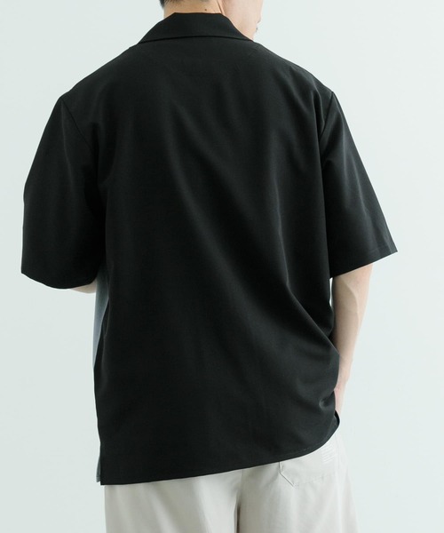 ITEMS URBANRESEARCH(アイテムズ アーバンリサーチ)の「接触冷感TRストレッチ切替半袖シャツ(シャツ/ブラウス・メンズ・ブラック/ライトベージュ/グレー/ブラック系その他・MEDIUM/LARGE)」の5枚目の写真
