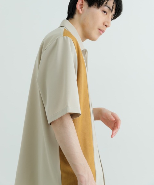 ITEMS URBANRESEARCH(アイテムズ アーバンリサーチ)の「接触冷感TRストレッチ切替半袖シャツ(シャツ/ブラウス・メンズ・ブラック/ライトベージュ/グレー/ブラック系その他・MEDIUM/LARGE)」の9枚目の写真