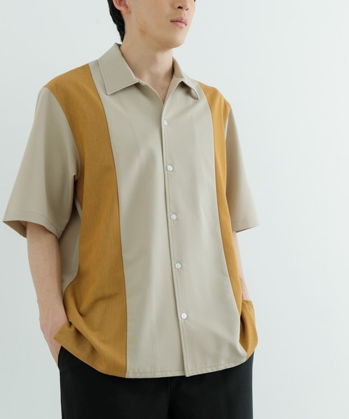 ITEMS URBANRESEARCH(アイテムズ アーバンリサーチ)の「接触冷感TRストレッチ切替半袖シャツ(シャツ/ブラウス・メンズ・ブラック/ライトベージュ/グレー/ブラック系その他・MEDIUM/LARGE)」の10枚目の写真