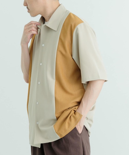 ITEMS URBANRESEARCH(アイテムズ アーバンリサーチ)の「接触冷感TRストレッチ切替半袖シャツ(シャツ/ブラウス・メンズ・ブラック/ライトベージュ/グレー/ブラック系その他・MEDIUM/LARGE)」の16枚目の写真