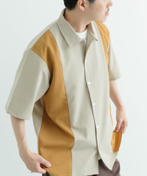 ITEMS URBANRESEARCH(アイテムズ アーバンリサーチ)の「接触冷感TRストレッチ切替半袖シャツ(シャツ/ブラウス・メンズ・ブラック/ライトベージュ/グレー/ブラック系その他・MEDIUM/LARGE)」の17枚目の写真