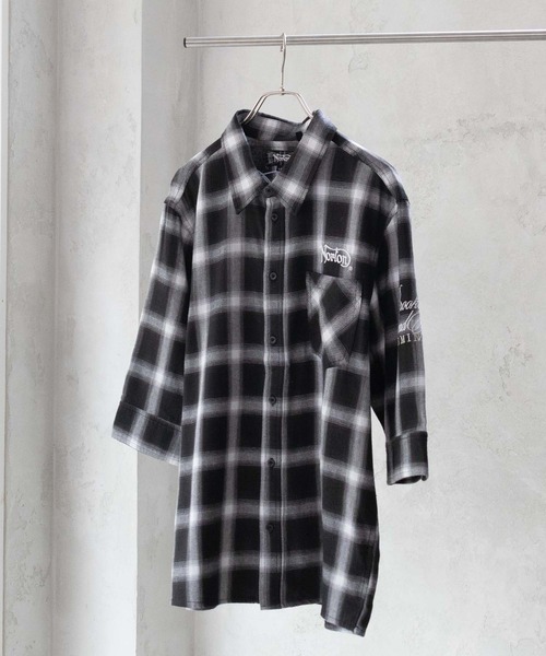 Norton(ノートン)の「Nortonオンブレチェック6分袖シャツ(シャツ/ブラウス・メンズ・レッド/ホワイト/ブルー・L/XXL/XL/M)」の2枚目の写真