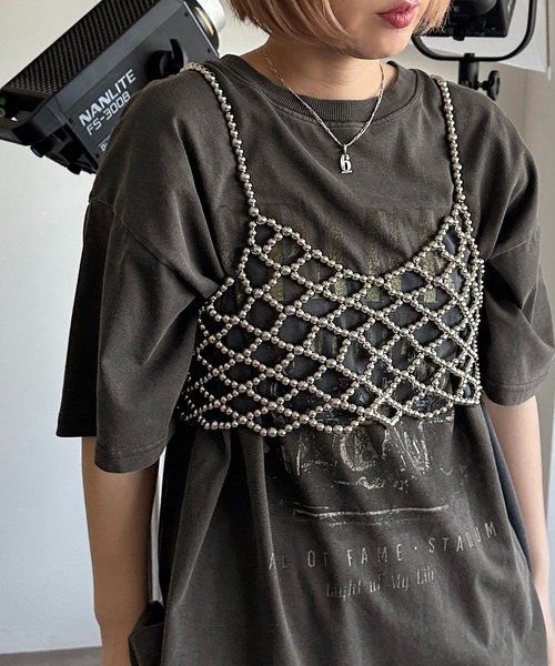 apres jour mignon（アプレジュールミニョン）の「メタルビスチェ【ZOZOTOWN限定アイテム】（ベスト・レディース・シルバー・フリー）」の2枚目の写真