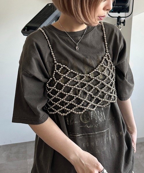 apres jour mignon（アプレジュールミニョン）の「メタルビスチェ【ZOZOTOWN限定アイテム】（ベスト・レディース・シルバー・フリー）」の3枚目の写真